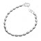 REAL SILVER 999  BRACELET WOMENS OVAL BEADS 990 FOOT SILVER JEWELRY ADULT BABY BABY KIDS KIDS CAN BE CUSTOMIZED