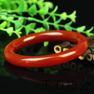 高端精品玉镯子巴西红玛瑙手镯女款圆条细条少女红色旺夫真玉手镯