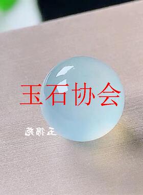 缅甸翡翠色吊坠白月光冰种单圆珠手链玉手串配珠男女款单颗锁骨坠
