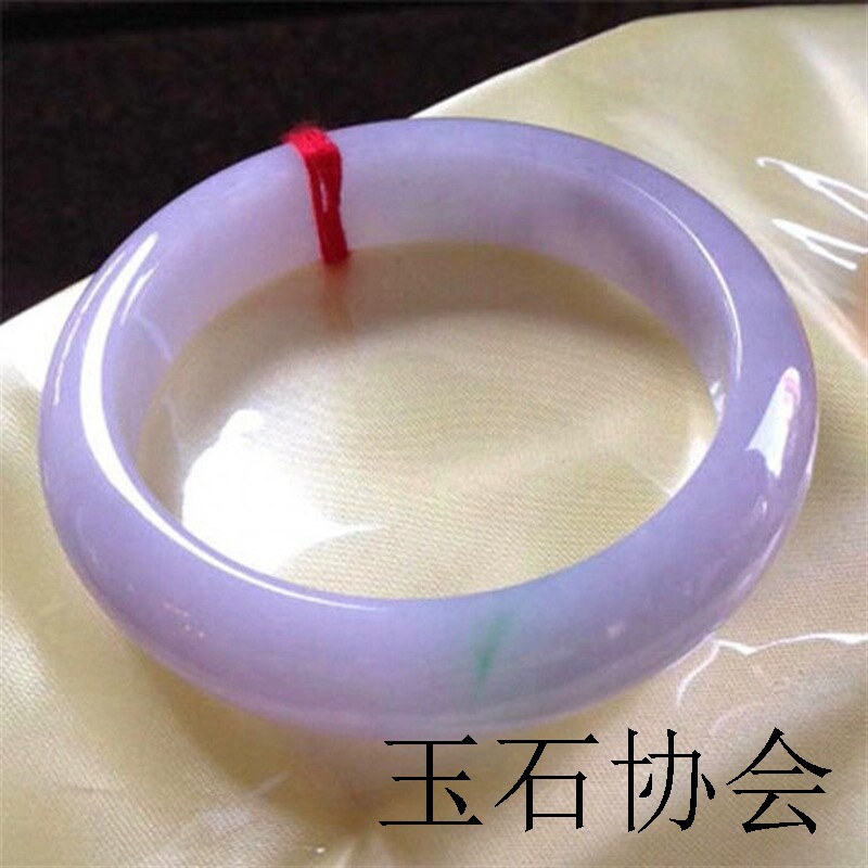 玉手镯紫色紫罗兰翡翠手镯玉镯女款玉石缅甸新坑翡翠冰种手镯女款