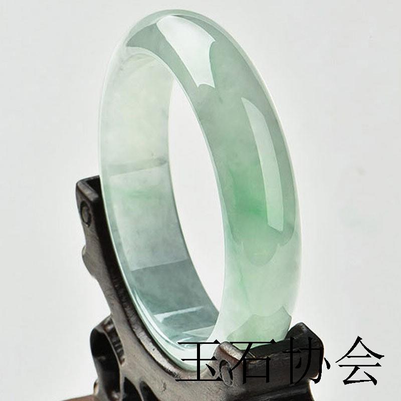 高端缅甸翡翠色手镯飘绿玉手镯冰糯种飘花飘阳绿玉镯女贵妃镯精品