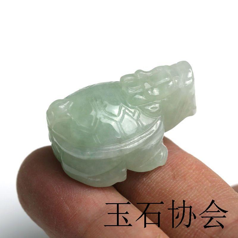 翡翠龙龟玉吊坠男女款儿童高端玉龙头龟玉佩项链玉石乌龟玉坠精品