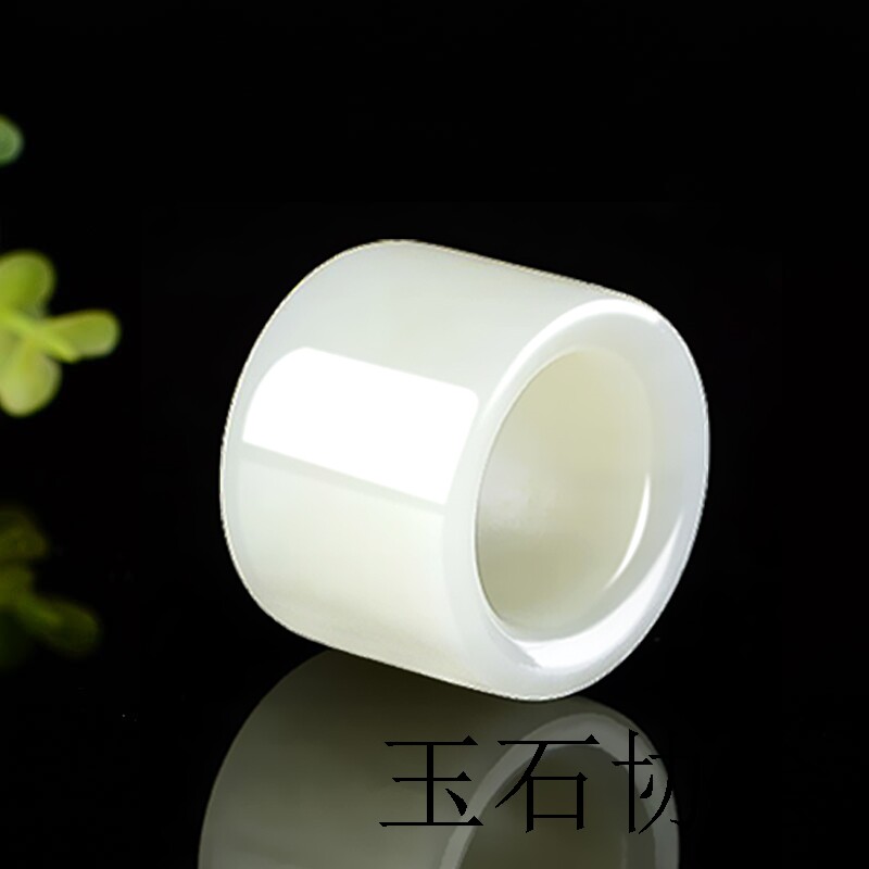 正品和田玉扳指男女款羊脂白玉戒指新疆玉石大拇指文玩玉器指环