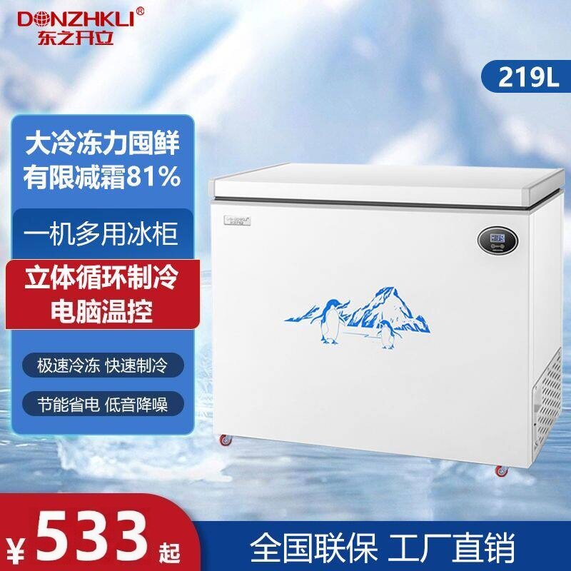 东之开立大容量商用冰柜冷冻冷藏小型单温迷你冰柜电脑车载冰箱