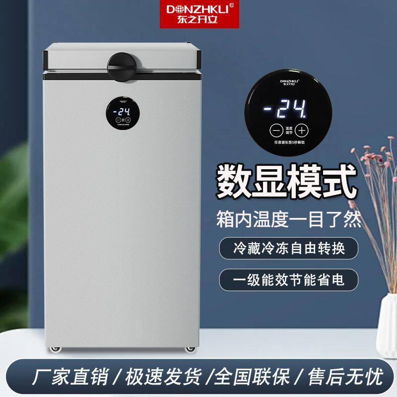 东之开立冷藏冷冻卧式冷柜两用小型家用冷柜保鲜节能一级能效