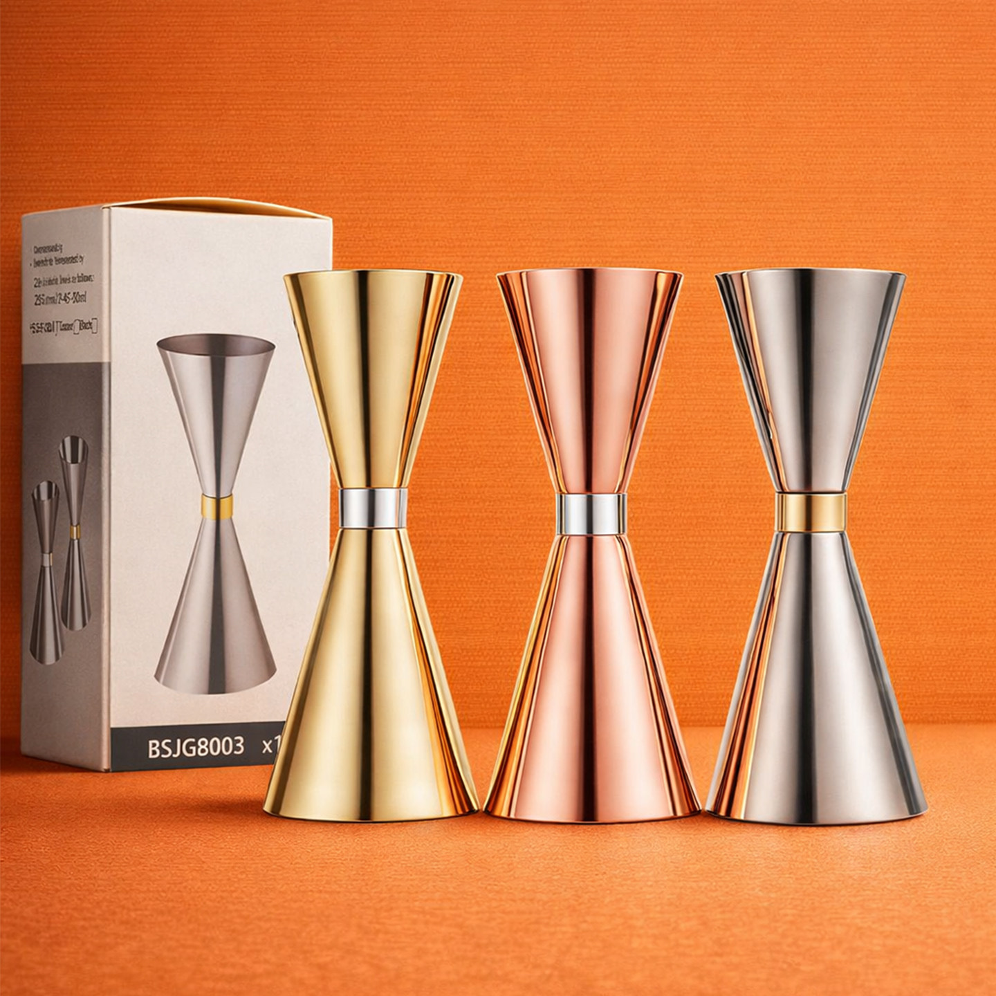 酒吧灵魂304不锈钢量酒器盎司器安士杯多规格带刻度线鸡尾酒量杯