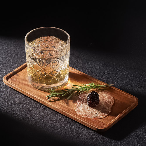 无铅水晶纯手工刻花威士忌杯