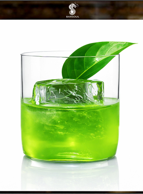 酒吧灵魂BSCK8007水晶330ml手工古典鸡尾酒威士忌圆冰球薄款酒杯