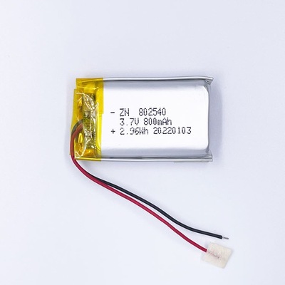 802540-800mAh聚合物锂电池3.7V航模玩具剃须刀吸奶器橱柜灯锂电
