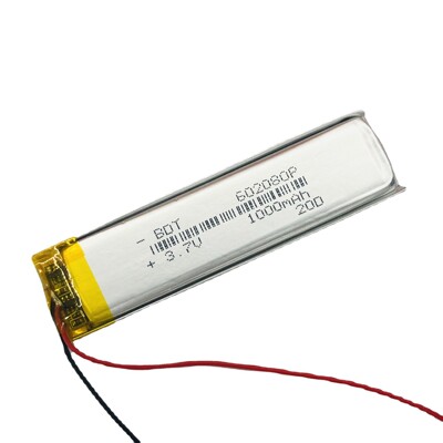 工厂直供聚合物锂电池602080-1000mah 长条形LED智能灯美容仪电池