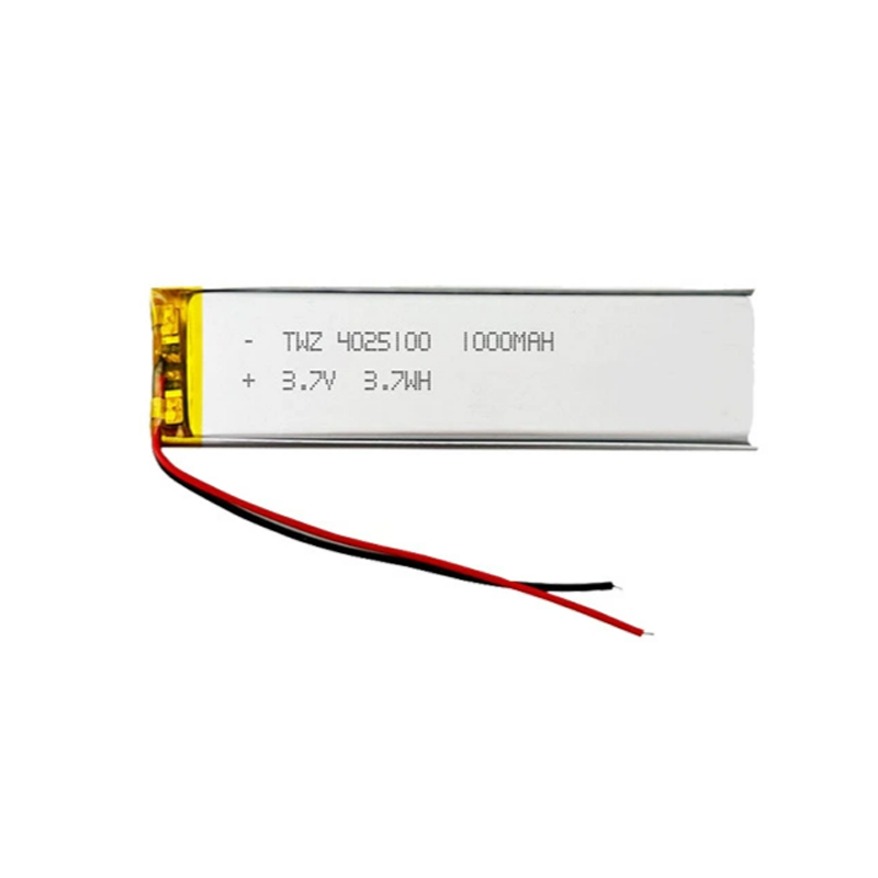 4025100聚合物锂电池1000mAh壁橱灯LED灯带3.7V充电电池