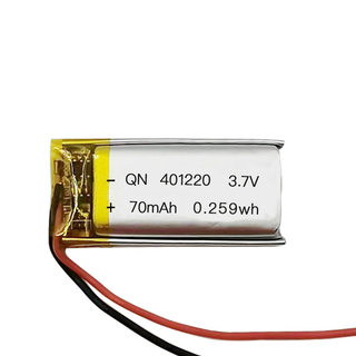 401220聚合物锂电池 70mah3.7v 401225指纹锁智能穿戴手环锂电池