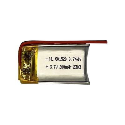 801520-200mAh聚合物锂电池 儿童玩具蓝牙耳机电池 GPS聚合物电池