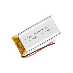 602040聚合物锂电池400mah小夜灯电动玩具蓝牙耳机风扇3.7V锂电池