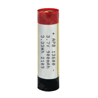 圆柱13600 3.7V 3A放电 900mAh 手电筒聚合物锂电池 13700 13650