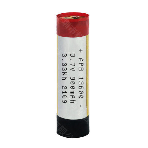 圆柱13600 3.7V 3A放电 900mAh 手电筒聚合物锂电池 13700 13650