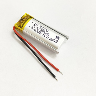 KC认证3.7V聚合物锂电池601230 701230 180mah 250mah蓝牙耳机TWS