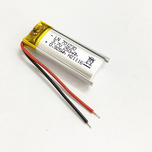 KC认证3.7V聚合物锂电池601230 701230 180mah 250mah蓝牙耳机TWS