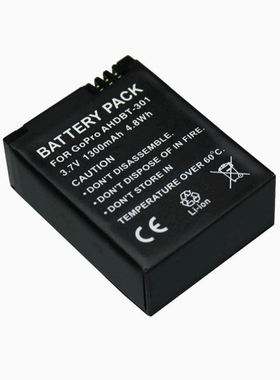 AHDBT-301/302电池 适用于goproHero3 运动摄像机相机电池配件