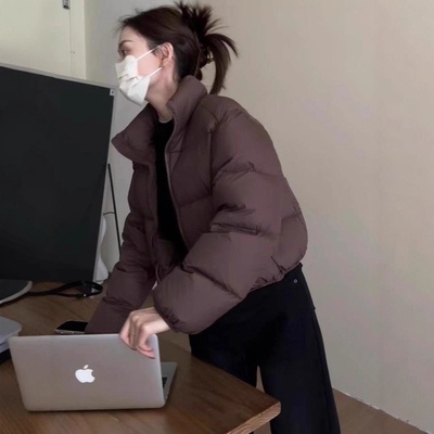 短款肯豆风轻薄羽绒服女冬季新款2025年爆款黑色小个子面包服外套