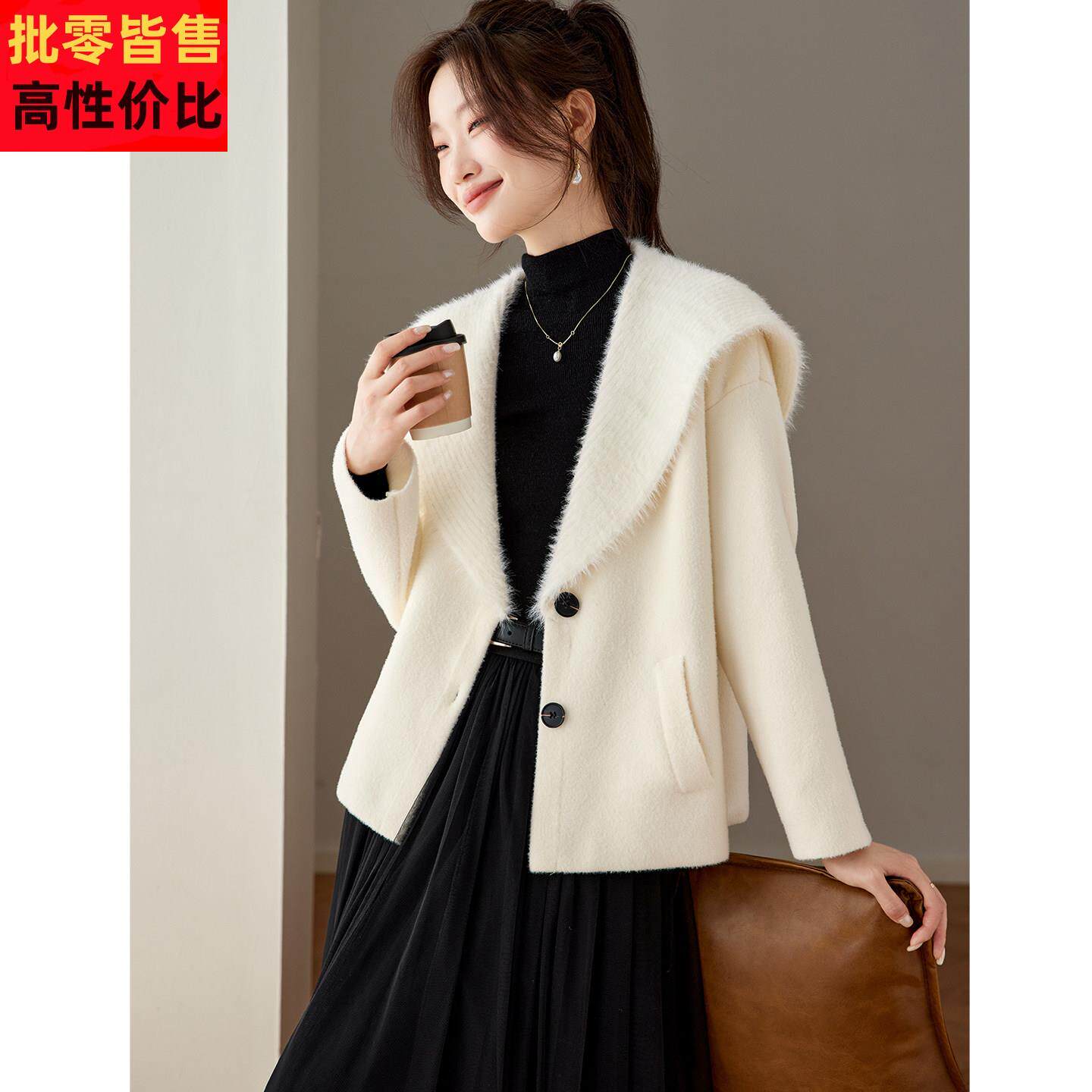 超好看的毛呢外套女秋冬2026新款今年流行爆款小个子短款呢子大衣