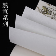 Tanxi rice paper four-foot cooked Xuan alum rice paper Anhui Jing County handmade Xuan Gong pen small script calligraphy special free shipping