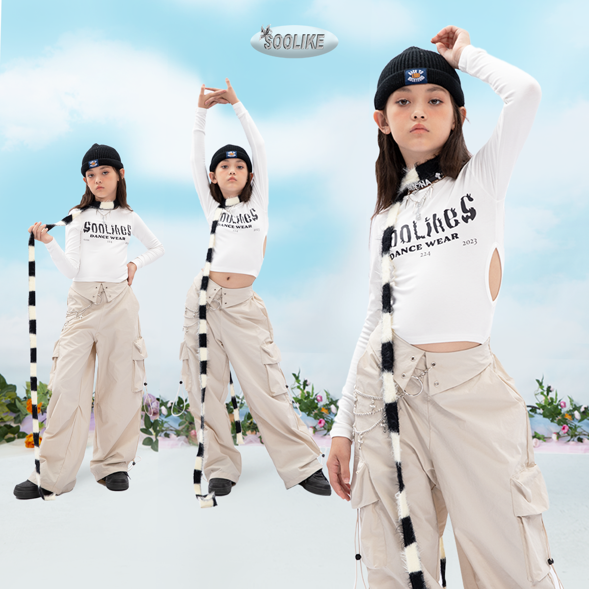 SOOLIKE女嘻哈街舞工装裤舞蹈服