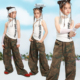 Soolikes小辣妹女童爵士舞jazz演出服儿童T台走秀街舞嘻哈潮服夏