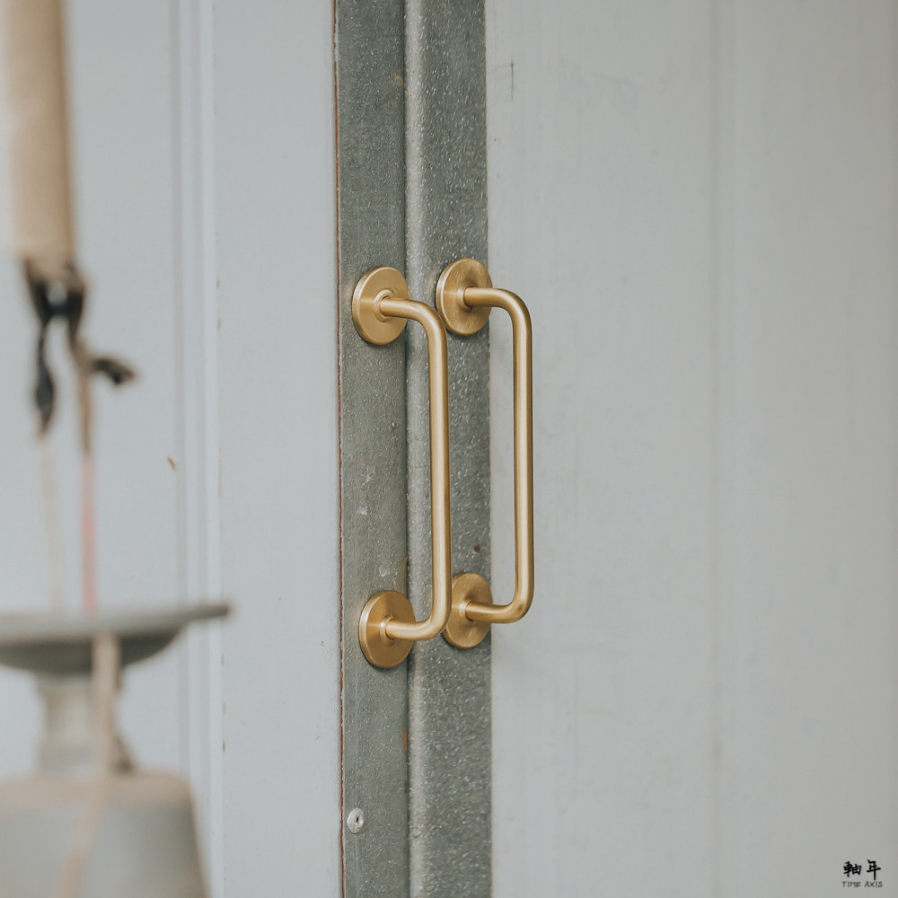 轴年 原创复古黄铜手作抽屉衣柜门双孔拉手北欧小把手,住宅家具,拉手,淘宝优惠券,粉丝福利购,淘宝优惠卷
