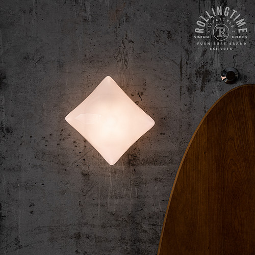 軸年复古玻璃铝壁灯吸顶灯