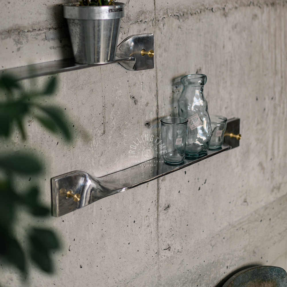 軸年复古工业风铝墙壁置物架