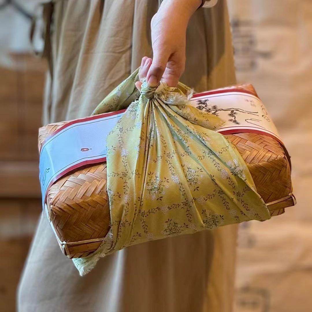 丸木中秋茶礼月饼送礼盒传统竹编伴手礼包邮