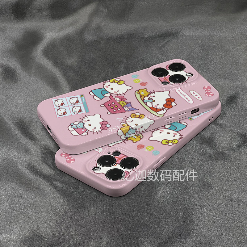 卡通仙女kt猫适用苹果15promax手机壳iPhone14pro菲林壳13/12可爱11新款菲林超薄软壳11华为荣耀v