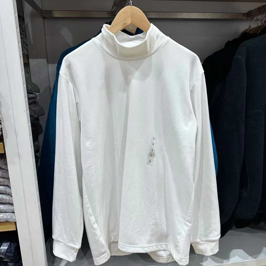 U家男装德绒高领套头衫打底衫