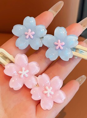 超仙樱花发夹女前额刘海夹