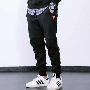 男宽松束脚 子男春秋款 休闲针织裤 小脚跑步裤 纯棉潮牌卫裤 运动裤