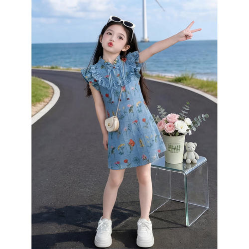 国风女童超好看夏季洋气连衣裙装