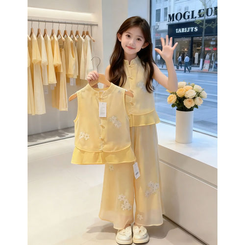 汉服女童夏装套装2026新款儿童国风新中式衣服大童绝美古装两件套