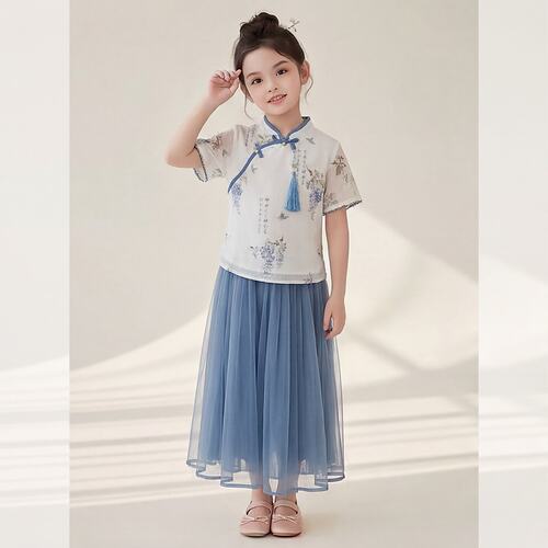 女童新中式汉服套装2026新款夏季