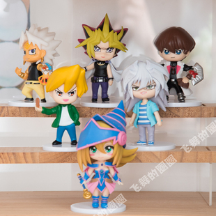 游戏王周边Q版6款手办 武藤游戏 海马 黑魔导少女 马利克 城之内