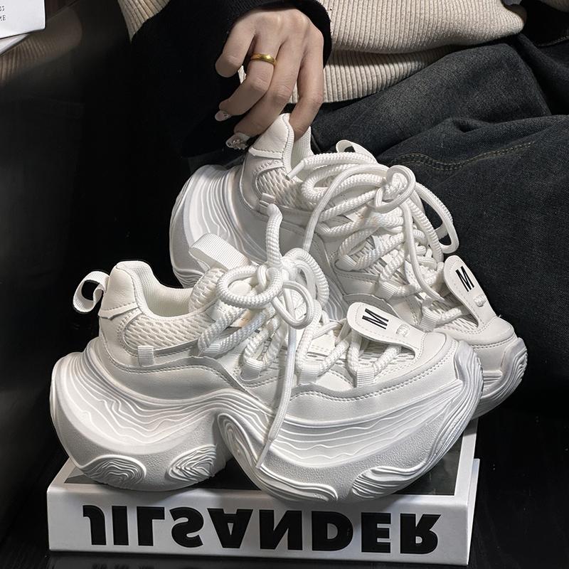 厚底小白鞋老爹鞋小个子春季单鞋