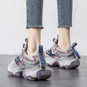 欧洲站真皮厚底网面透气老爹鞋 休闲运动百搭 女鞋 女夏款 2025年新款