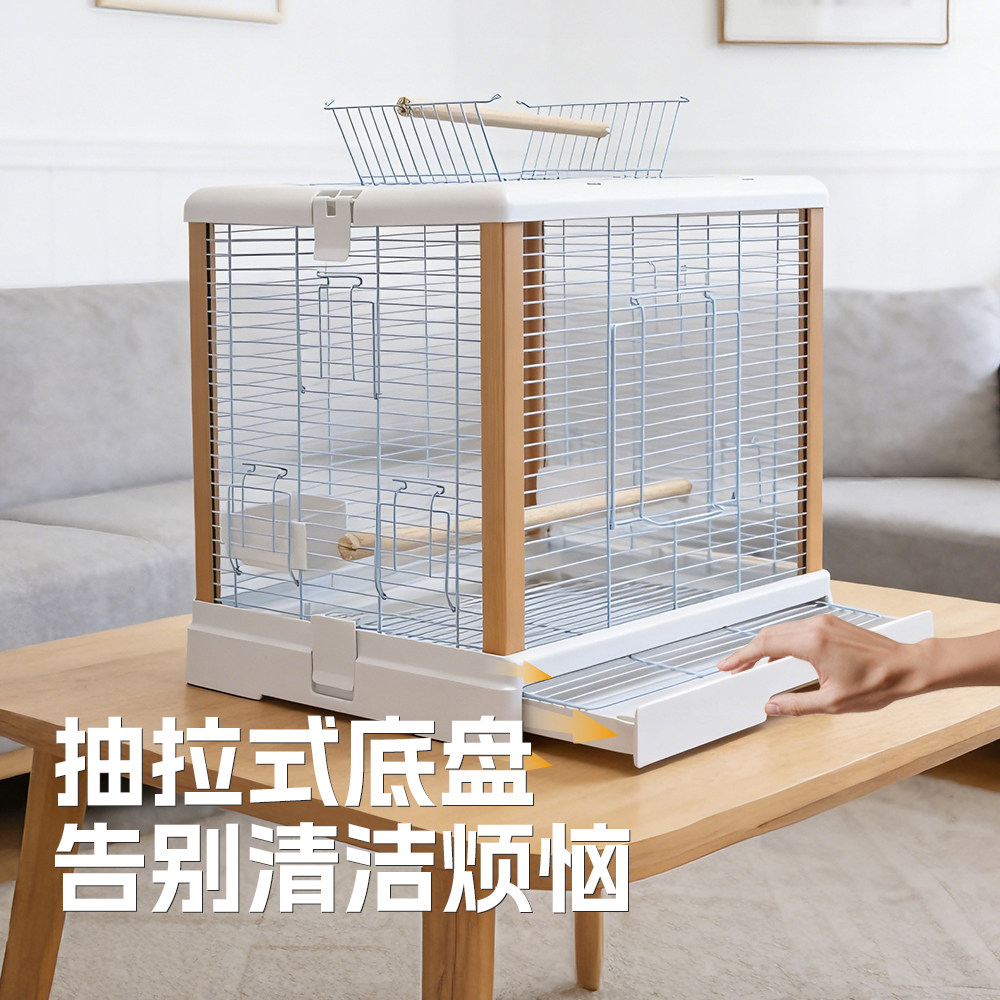 豪华方形金属立柱鸟笼鹦鹉笼虎皮牡丹玄凤雀鸟文鸟鸟笼繁殖横丝笼