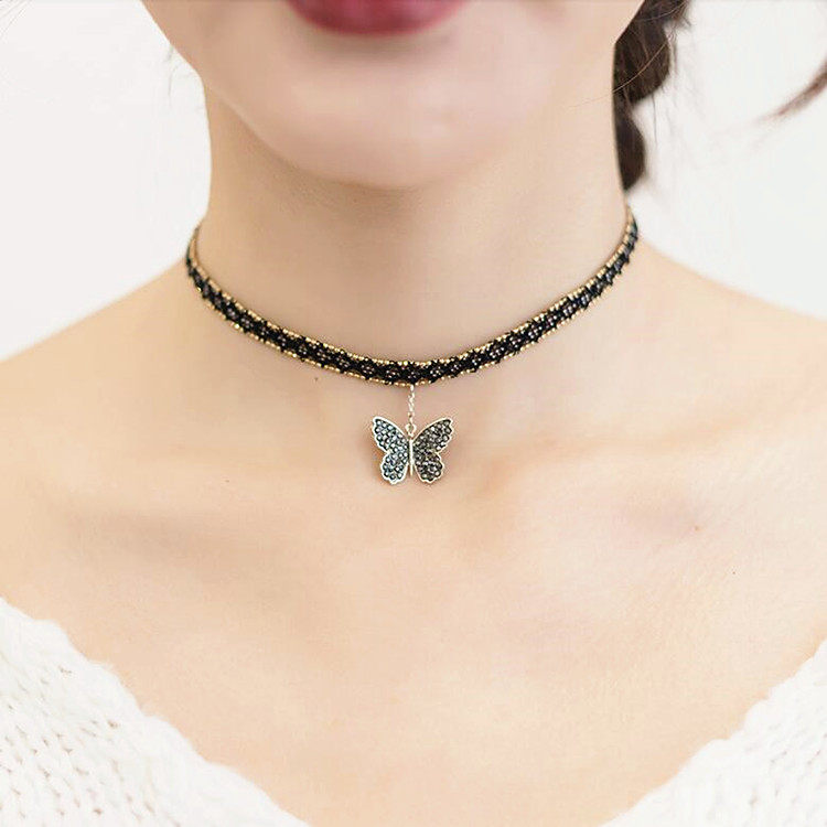 the republic of korea temperament butterfly Pendant chocker have cash less than that is registered in the accounts Clavicle chain Simplicity Lace A collar for a horse Neck strap Necklace Necklacein the Accessories/Fashion Jewelry, Necklace  category - from Buy2taobao.com to provide professional Taobao agent buy service
