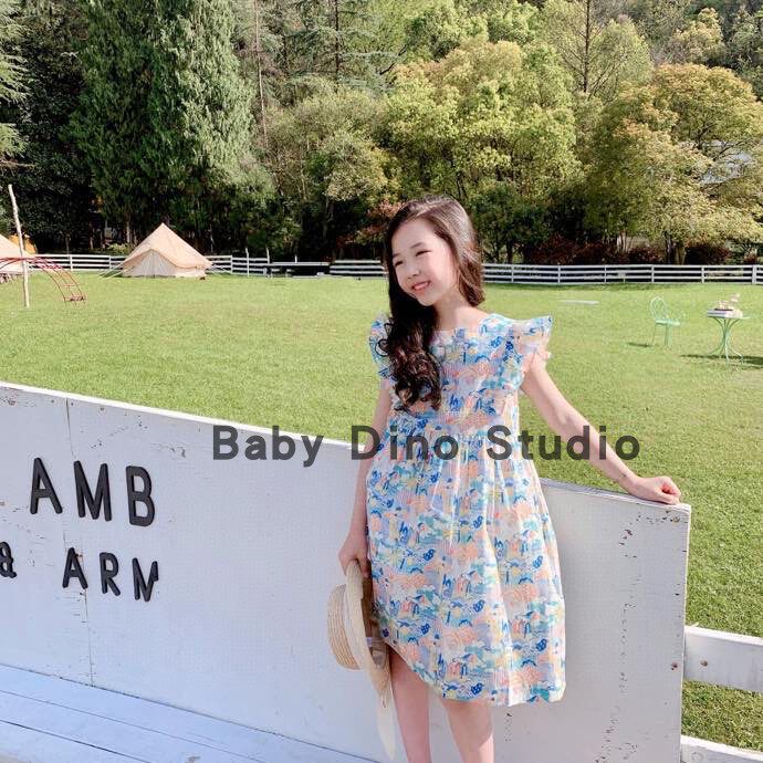 现货babydino定制款印花连衣裙