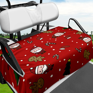 圣诞系列高尔夫球纯色印花坐垫车座套观光车座椅套易于清洁安装11