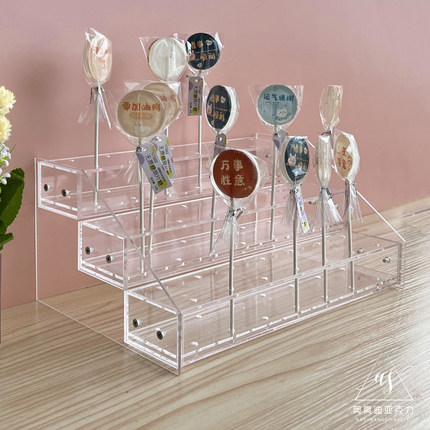 亚克力多层阶梯棒棒糖架便利店超市棒棒糖甜点架Lollipop stand