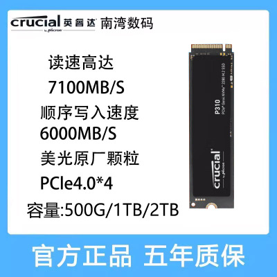 美光英睿达M.22280500G1T2TB