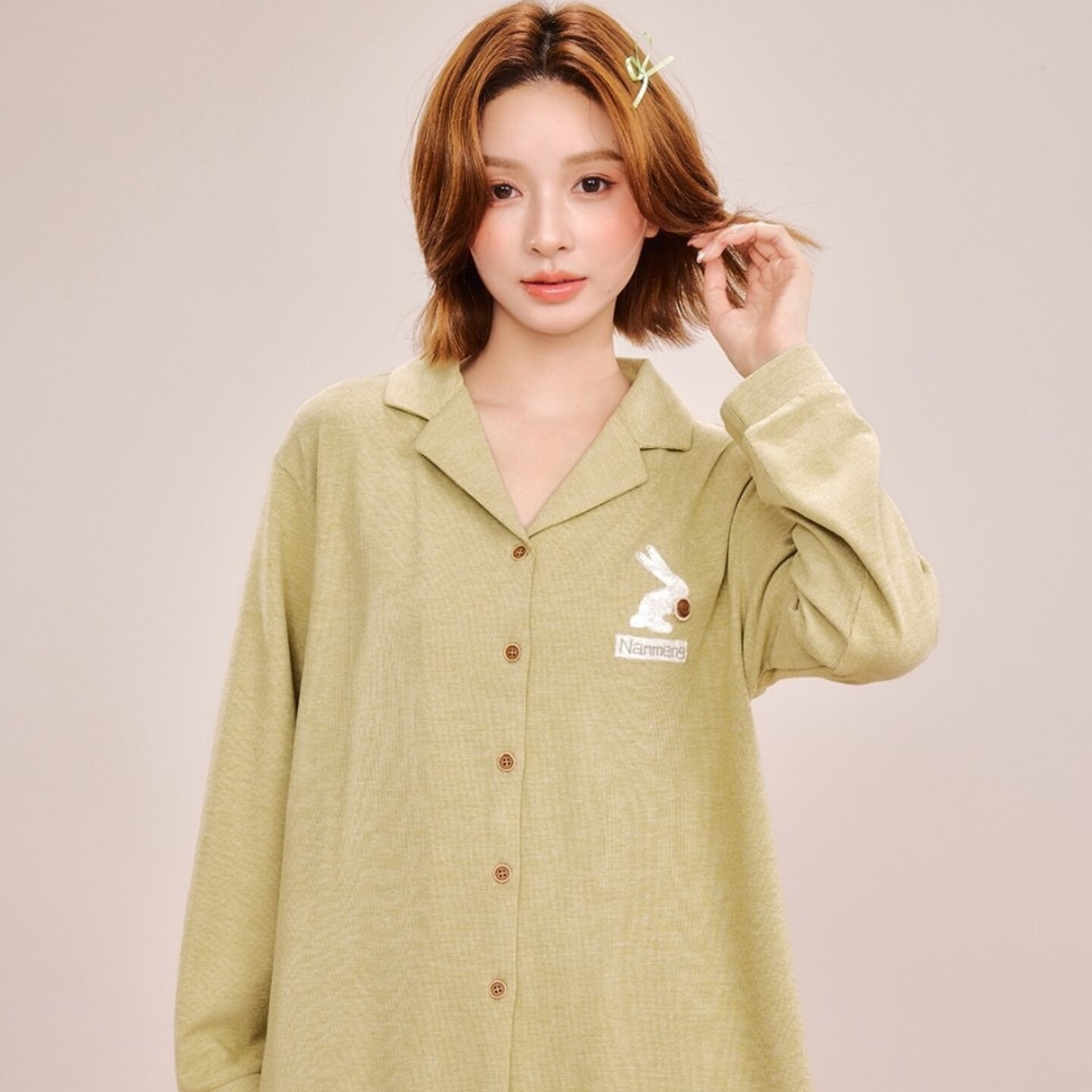 安杜拉女睡衣秋季针织摩根绒可外穿长袖长裤时尚休闲女家居服套装