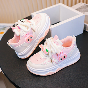 女童鞋子2026春秋新款儿童小白鞋中大童女孩运动老爹鞋网面透气潮